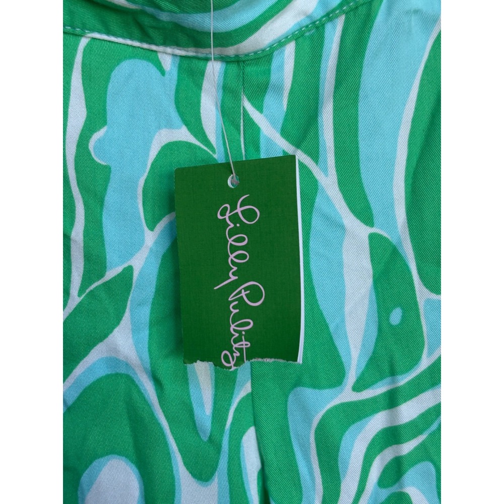 NWT Lilly Pulitzer Cambridge Palazzo Pants Finders Keepers Green Blue XL 92371 - Picture 5 of 9